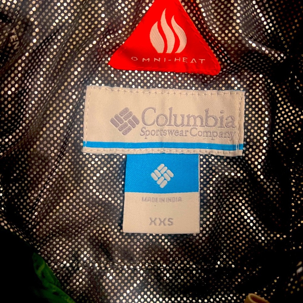 EUC Columbia Omni Heat Puffer Jacket Kids XXS Size 4/5 Green - Picture 4 of 5